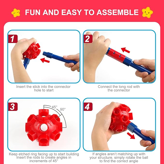 Fort Building Kit for Kids,STEM Construction Toys, Christmas & Birthday Gift for 4 5 6 7 8 9 10 11 12 Years Old Boys and Girls,Ultimate Creative Set for Indoor & Outdoors Activity,140 Pcs,Original