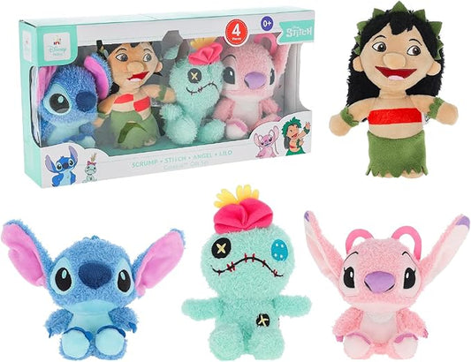 KIDS PREFERRED Disney Baby Lilo & Stitch 4 Piece Cuteeze Gift Set Plush Collector Set of Stuffed Animals, Lilo and Stitch Toys for Infants & Toddlers