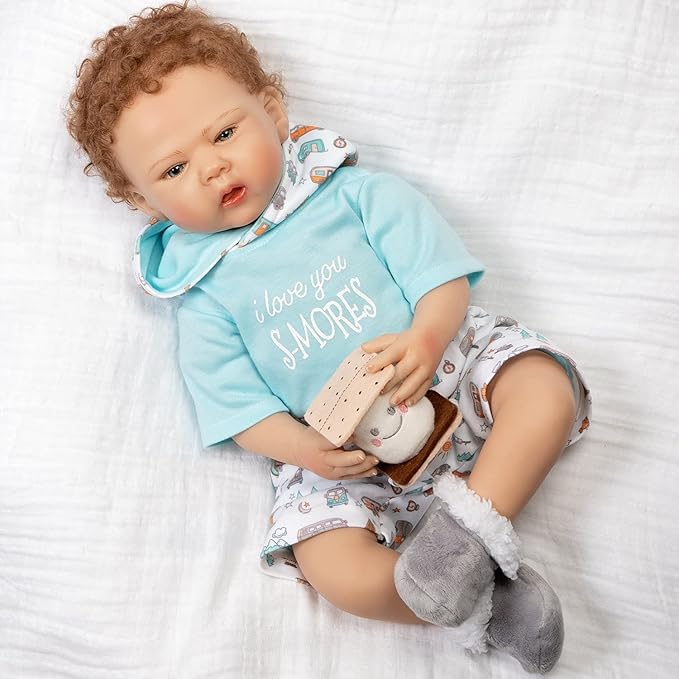 Paradise Galleries Realistic Reborn Toddler Michelle Fagan - S-Mores Collector's Doll, 20" With 7 Accessories, Special Birthday Gift Ages 3+