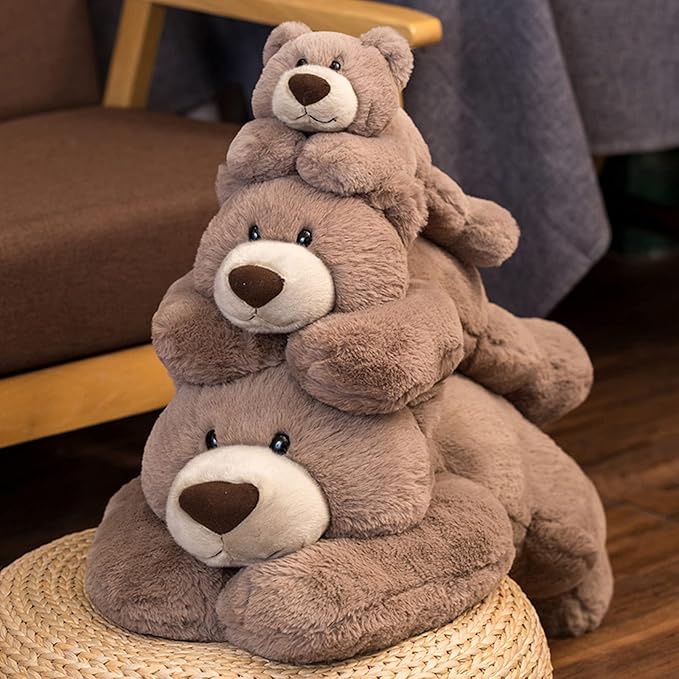 Weighted Stuffed Animals, 29.5in 6.2lbs Weighted Bear Stuffed Animal Toy Cute Brown Bear Plush Pillow for Adults Boys Girls