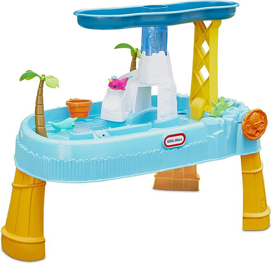 Little Tikes Kids Waterfall Island Water Activity Play Table Set with Accessories, Outdoor, for Boys and Girls Ages 2-5 Years
