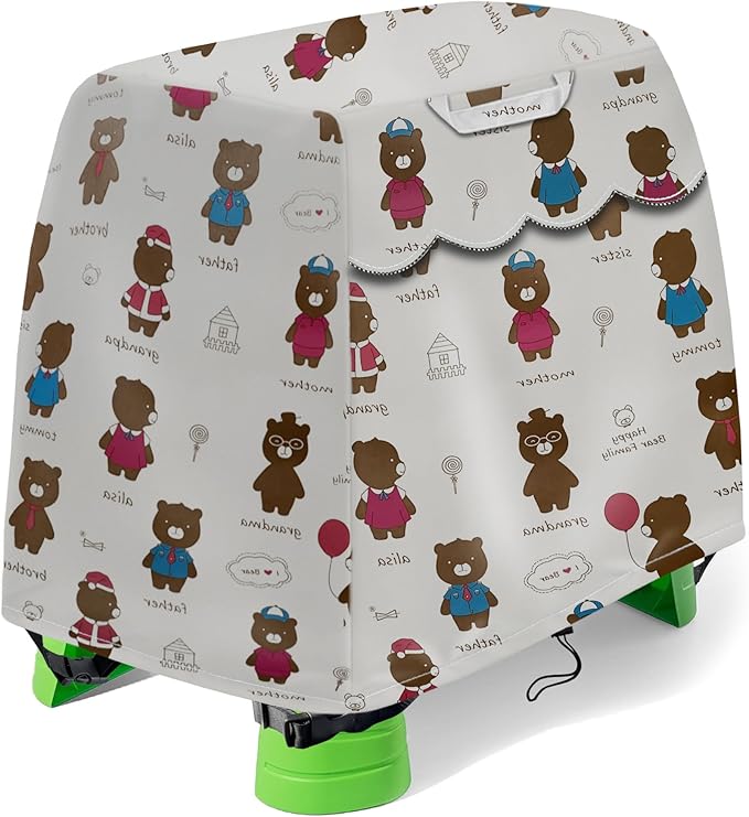 Water Table Cover with Wave Vent - 600D Waterproof UV/Dustproof for Step2 Splash Pond Kids Play Table (Bear Design Cover Only)