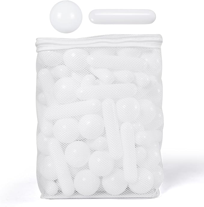 STARBOLO Ball Pit Balls for Toddlers - Pack of 120 Crush Proof Plastic Toy Balls for Toddlers Ball Pit, Play Tent, Baby Pool Water Toys, Kiddie Pool, Party Decoration, Photo Props (White)