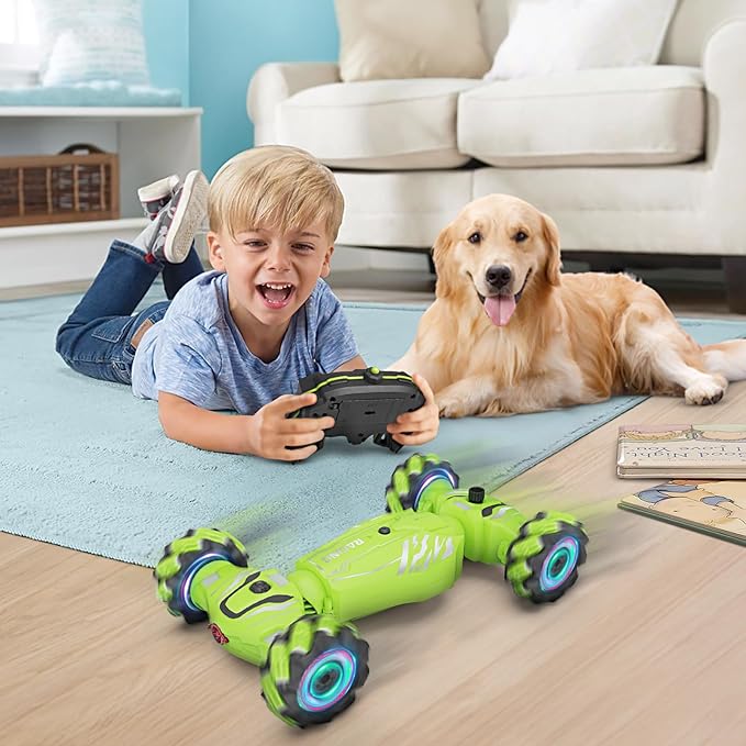 Dysaim Gesture RC Car, Birthday Gifts Toys for Boys 6-12 Year Old, 4WD Remote Control Car 360° Rotate Transform Drift RC Stunt Cars with Lights Music Sprayer, 2.4Ghz Hand Controlled
