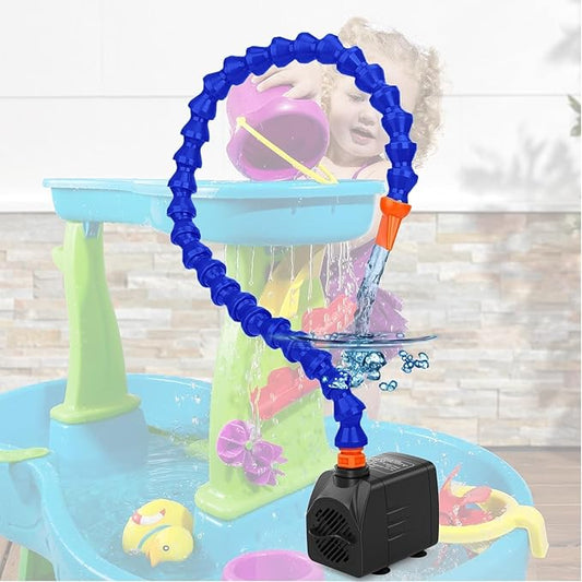 Water Table Pump, ETL Certified Power Cable, Kids Water Table Accessories Funny Summer Outdoor Splash Water Game Toys for Kids 7
