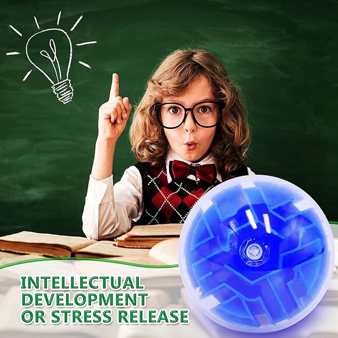 50 Pack 3D Puzzle Ball Brain Games Toy, Mini Puzzle Ball Games for Kids Ages 6 7 8-10 Boys Girls Adults, Brain Teaser Fidget Toys, Magic 3D Maze Ball for Boys Girls Birthday Gifts Classroom Prize