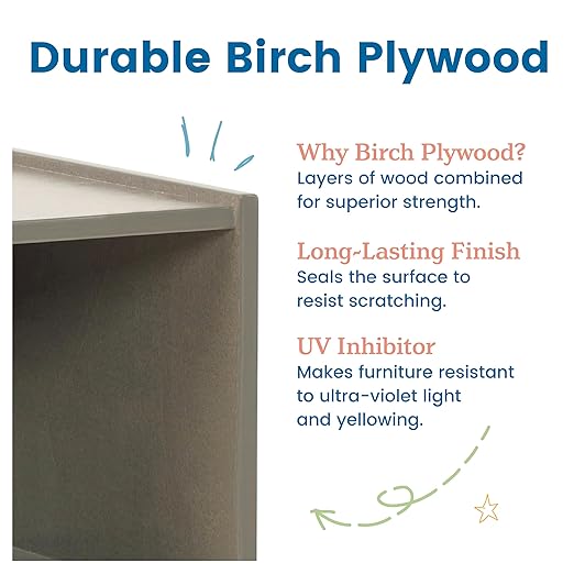 ECR4Kids Play Kitchen Sink, Wooden Playset, Grey Wash