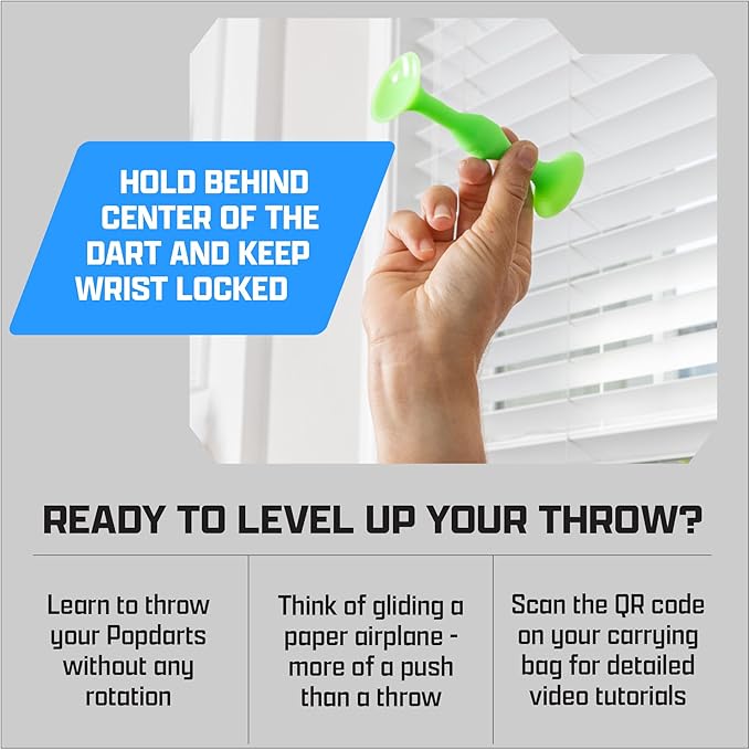 POPDARTS PRO Pack Game Set (Pink & Gray) - Indoor, Outdoor Suction Cup Throwing Game - Competition with a POP