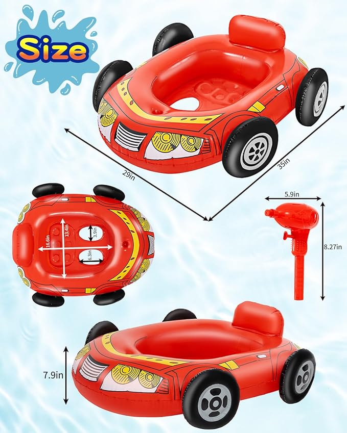 Pool Float Kids with Water Gun Toddler Swimming Toys Ages 3-8 Years Water Party