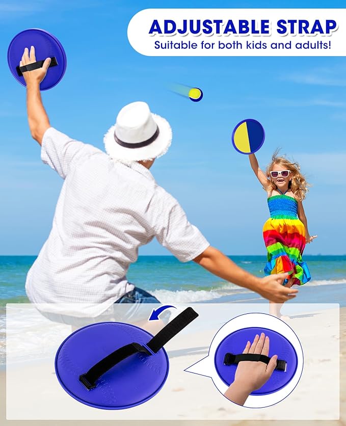 Aywewii Toss and Catch Ball Game Outdoor Toys for Kids Pool Toys Beach Toys Outdoor Yard Games Ball Catch Paddle Set for 3 4 5 6 7 8 9 10 Year Old Easter Basket Gifts