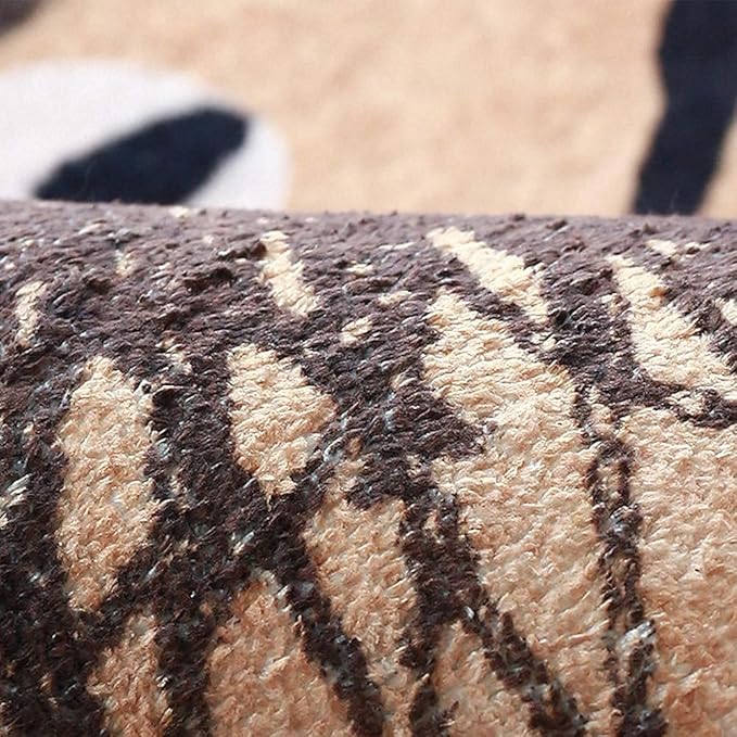 Poowe Round Kids Playroom Rug - Soft Alphabet Nursery Rug for Bedroom - Playtime Collection, Learning & Game Carpet for Classroom, Best Shower Gift for Infant Toddlers (Round 39.4", Orange Lion)