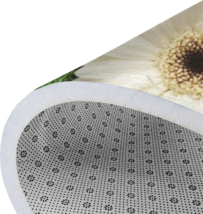 Classroom Carpets, Green Grass & Flowers Kids Playmat Rugs - 5x7 Ft Kids Carpet with Rubber Backing, Seats-12 Floral Classroom Seating Rug Play Mat Nursery Rugs for Children Bedroom School Elementary