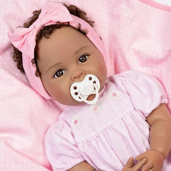 Paradise Galleries Toddler Girl Doll Ping Lau Designer Collection 20 Inch Lifelike Doll with Magnetic Pacifier Best Birthday Gift - Daisy May
