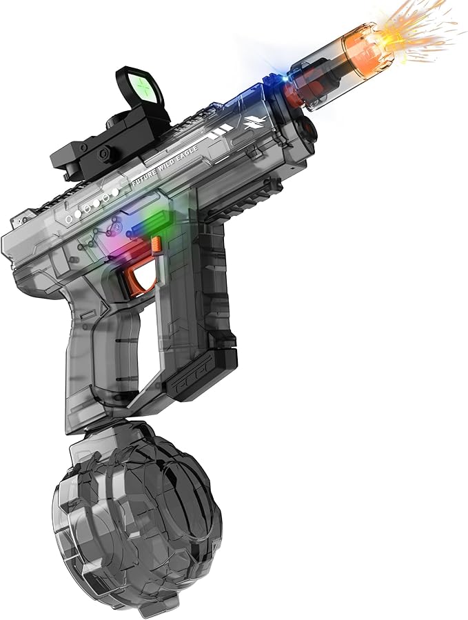 Electric Water Guns for Adults & Kids,Realistic Automatic Water Gun with 26-32 FT Long Range,800ml Large Water Tank,Splash-Resistant Design,Summer Outdoor Pool Beach Toy for Backyard Games(Black)