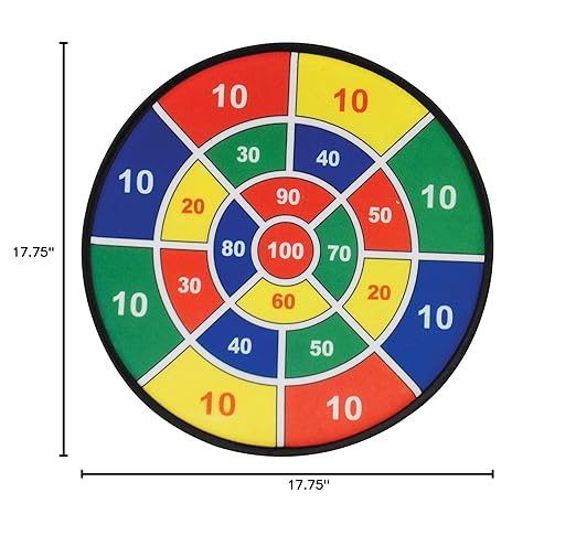 TickiT Target Math - 3 Large (17.75") Fabric Dart Boards with 9 Balls Using Hook-and-Loop Fasteners - Safe Dart-style Game for Kids