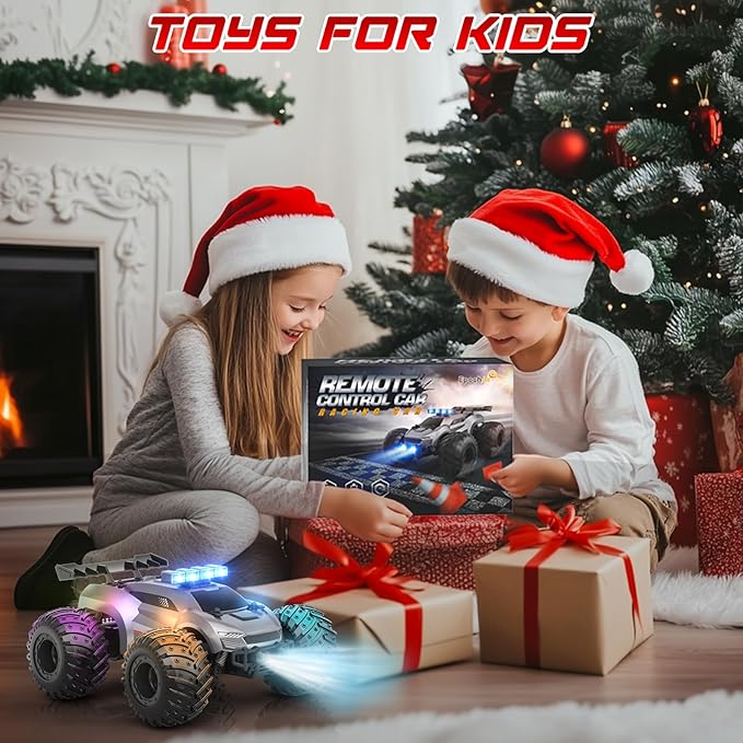 Remote Control Car - 20km/h 1:18 High Speed RC Cars Offroad with RBC &Headlights &Headlamps, 2.4GHz Toy Car Gift for 3 4 5 6 7 8 9 10-12 Year Old Boys Girls Kids