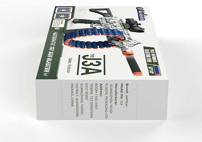 Electric Automatic Toy, JakMean Toy with 30 Dart Clips and 100 Foam Darts, Outdoor Shooting Games Toys for 6-12 Year Old Boys & Girls Adults, Presents for Birthday Xmas,Red