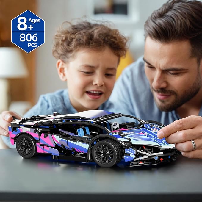 Sport Car Building Block Sets for Adults,Technical Race Car Collectible 1:14 Model Scale Engineering Toy Racing Cars Birthday for Men Boys Teens Age 8+ 8-12 12 13 14 14+