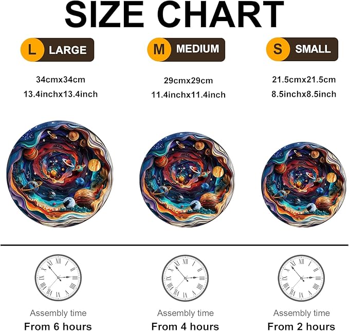 Wooden Puzzles for Adults, 3D Universe (M-200pcs) Wooden Jigsaw Puzzles Kids, 11.4 * 11.4in Unique Shaped Animal Wood Puzzles, Wooden Animal Puzzles 3D Vision Flat Puzzle Family Games