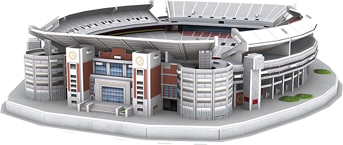 Pro Lion 3D Jigsaw Puzzle Bryant-Denny Stadium Construction Building Kits - 139 Pieces | Alabama Crimson Tide Football Gifts for Boys, Adults, Men & Kids Aged 7+ | Puzzles Games Kit for Creative Fans