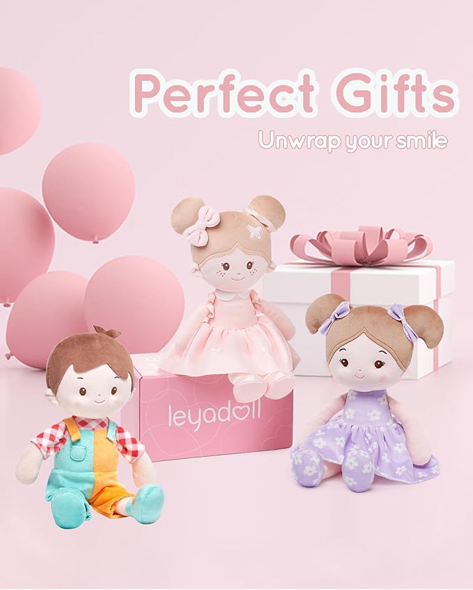 Soft Baby Boy Doll Toys (12''), My First Baby Rag Doll for 1 Year-Old Boy Birthday Gift,Christmas Plush Toys Gift for Toddler Kids Infants-Patch Boy