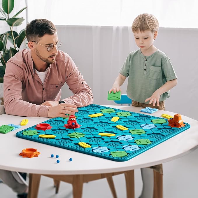 Kids Toys STEM Board Games - Large Size Logical Road Builder Educational Brain Teasers Puzzles Toys, Preschool Learning Montessori Big Board Maze Birthday Gifts Kids Boys Girls Age 4-8 Year Old