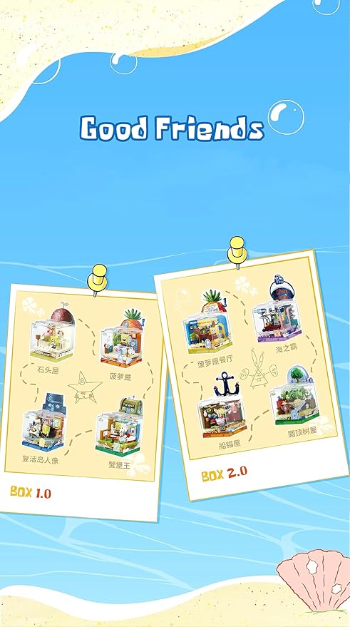 Exquisite Toy Building Block Box Set Series 2 Boat House Building Blocks Birthday Gifts for Boys and Girl with Themed Characters for 14+ Teenagers & Adults