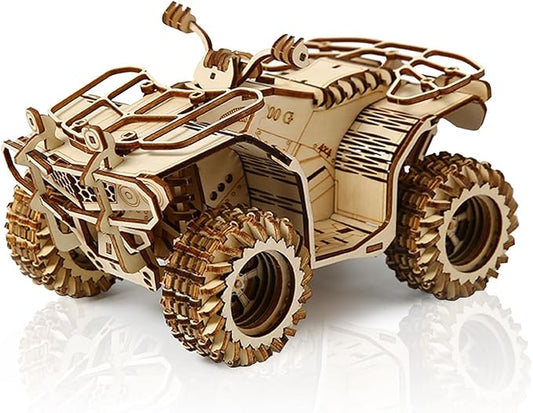 3D Wooden Puzzle for Adults, Mechanical Beach Car Puzzle, DIY Vehicle Model Building Kit Handicraft Wood Craft Hobbies Toy, Birthday for Hobbyist 14+ Family Women Men, 417 Pcs