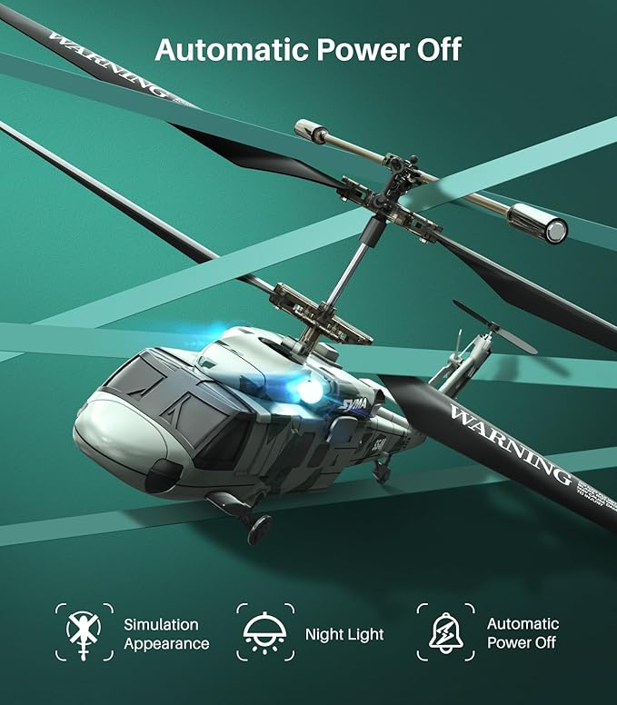 SYMA RC Military Helicopter S54H for Kids - One-Key Start/Landing, Altitude Hold, Upgraded Protection System, 3.5 Channel Toy for Boys and Girls