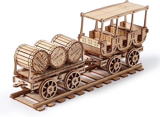 3D Wooden Puzzle for Adults, Mechanical Wine Truck Model, DIY Vehicle Model Building Kit Handicraft Wood Craft Hobbies Toy, Birthday for Hobbyist 14+ Family Women Men, 278 Pcs