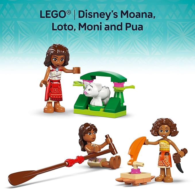 LEGO Disney Moana's Adventure Canoe Building Toy Set - Pretend Play Toy Boat for Kids, Girls & Boys, Ages 6+ - Gift for Birthdays - 43270