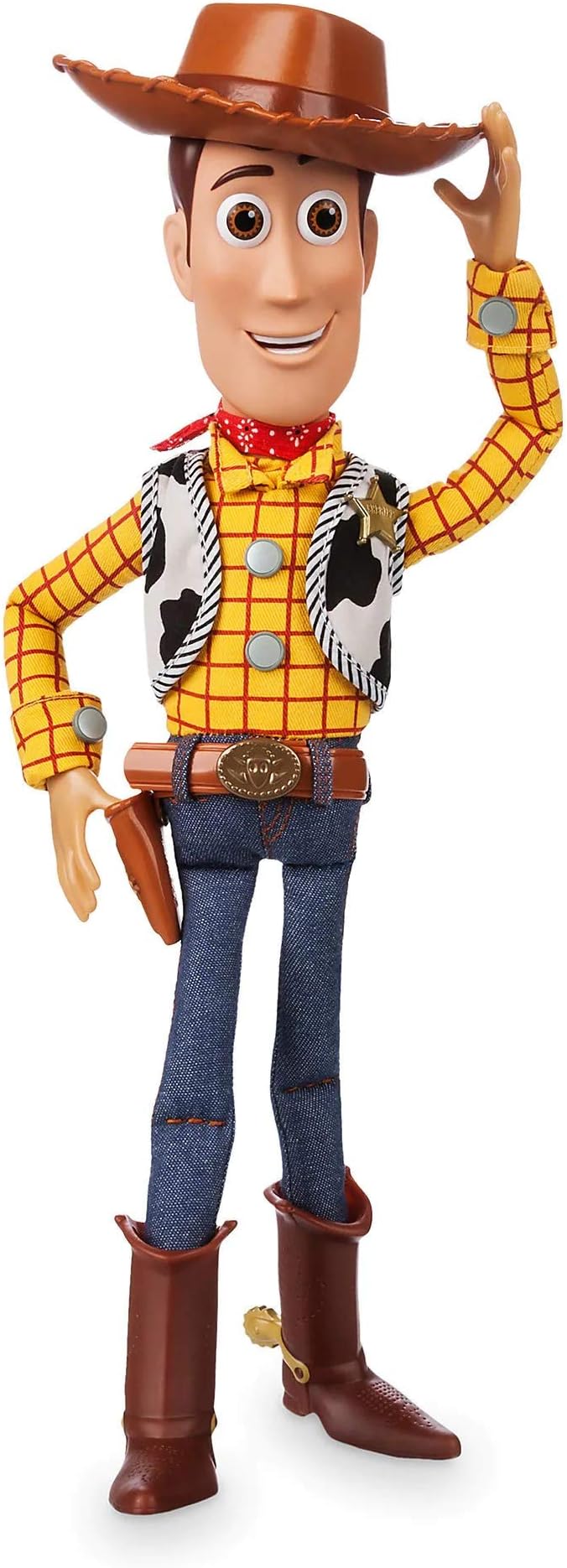 Disney Store Official Sheriff Woody Talking Action Figure from Toy Story, Features Sounds and Phrases from The Movies, Interacts with Other Figures and Toys