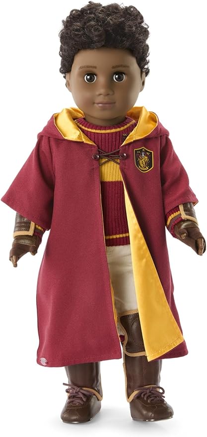 American Girl Harry Potter 18-inch Doll Gryffindor Quidditch Uniform Outfit with Robe Featuring House Crest, For Ages 6+