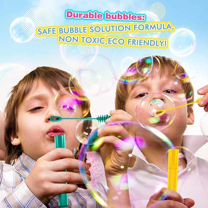SpringFlower 400 PCS Mini Bubble Wand, Bubble Bulk for Kids, Party Favor Supply, Themed Birthday, Summer Outdoor Activities, Bubble Maker Mini Bubble Wand 10 Colors