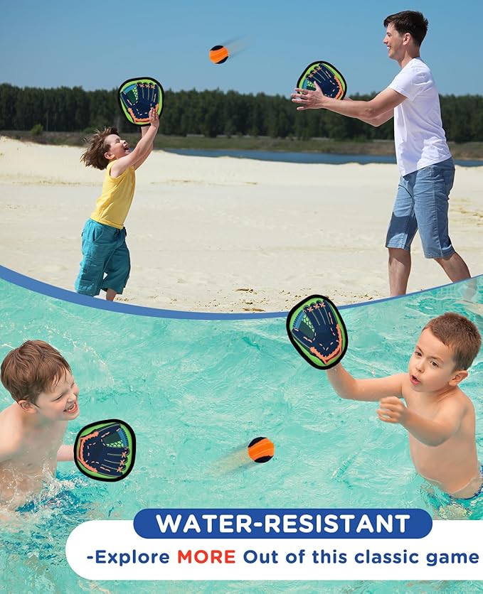 Aywewii Toss and Catch Ball Game Outdoor Beach Pool Toys for 3 4 5 6 7 8 Year Old Toddlers Boys Girls Kids Toys Birthday Gift Baseball Training Outside Lawn Camping Yard Games