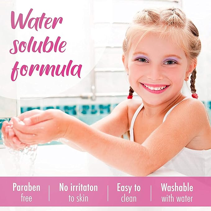 Makeup and Hair Styling Doll Head Toy Kit - Kids Pretend Play Set with Real Washable Cosmetics and Style Accessories for Little Girls