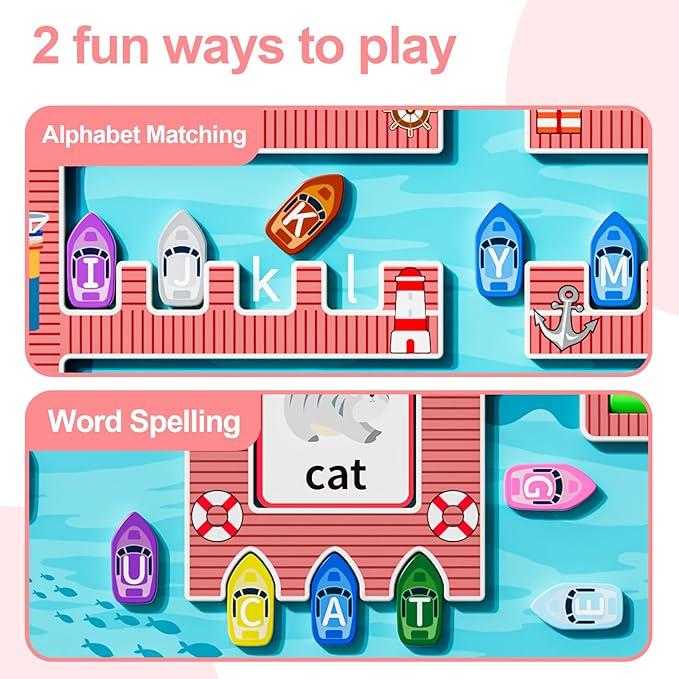 Magnetic Alphabet Maze,Montessori Magnetic Maze Board,Alphabet Puzzle Toddler Toys for Ages 2-4,Toddler Preschool Learning Toys