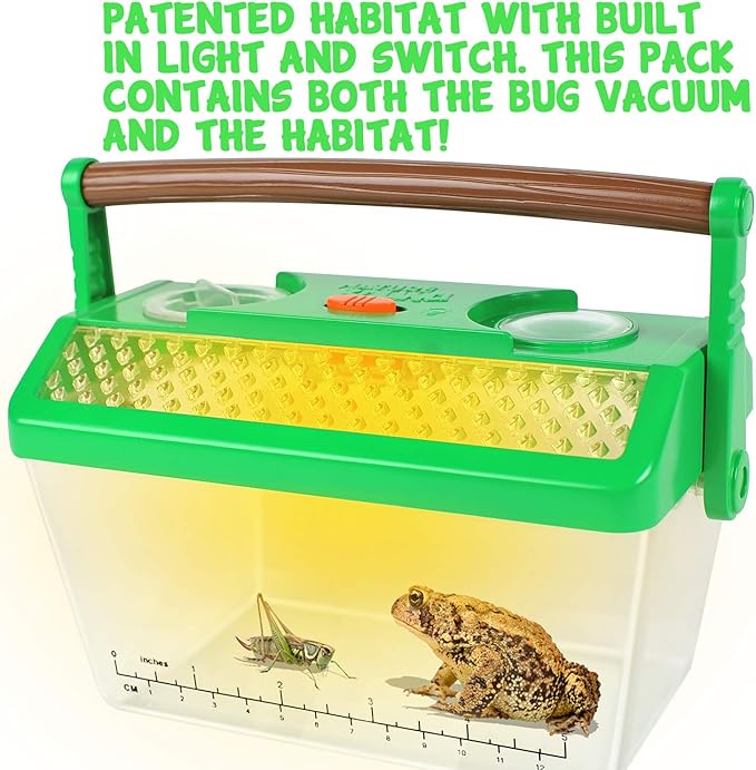 Nature Bound Bug Catcher Vacuum with Light Up Critter Habitat Case | Eco-Friendly Exploration Toys Gifts for Boys Girls | Complete Kit for Kids Includes Vacuum and Cage | Outdoor Toys for Kids |