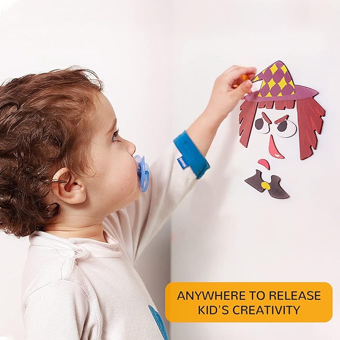 Toi Kids Magnet Toys Magnetic Jigsaw Puzzle Boxes with Game Board for Kids Ages 3-8, Preschool Tabletop Toy for Toddlers, Portable Travel Game, Make Face