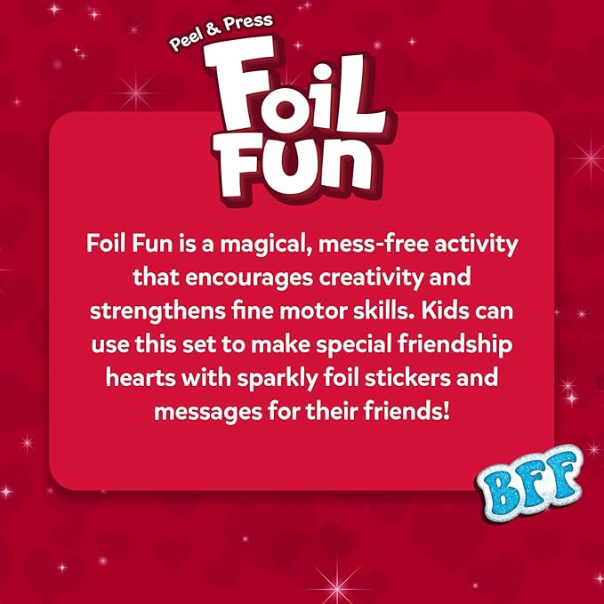 Skillmatics Foil Fun - Friendship Hearts, Mess Free Art for Kids, DIY Creative Activity, Gifts for Girls & Boys Ages 4, 5, 6, 7, 8 and Up