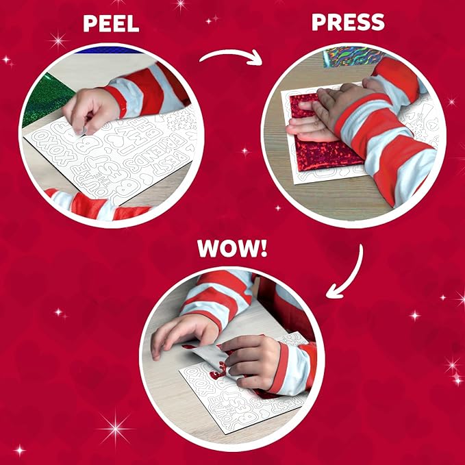 Skillmatics Foil Fun - Friendship Hearts, Mess Free Art for Kids, DIY Creative Activity, Gifts for Girls & Boys Ages 4, 5, 6, 7, 8 and Up