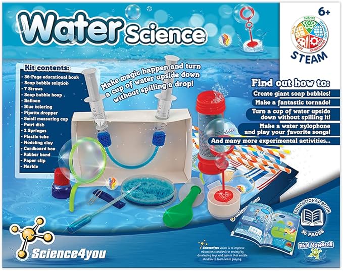 PlayMonster Science4you - Water Science - Create and Experiment with H2O - Fun, Education Activity for Kids Ages 6+