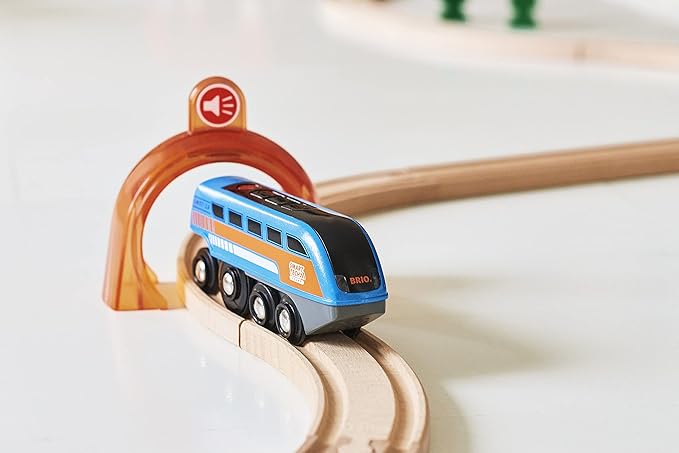 Brio 33974 World-Smart Tech Sound-Action Tunnel Circle Set | Interactive Toy Train Set | Enhances Motor Skills | FSC Certified Wood | Compatible with All BRIO Tracks and Vehicles
