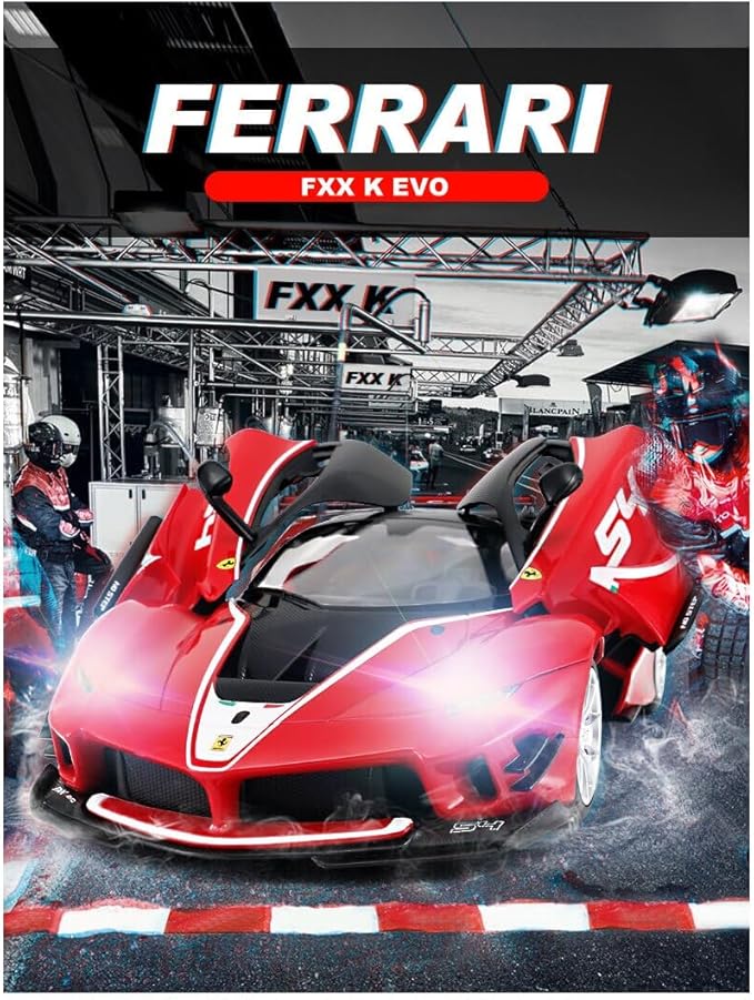 Officially Licensed Remote Control Cars Ferrari 1:14 Sport Racing Hobby Toy Car RC Car Model Vehicle Gift for Toddlers Boys and Girls (79200-RED, 1:14)