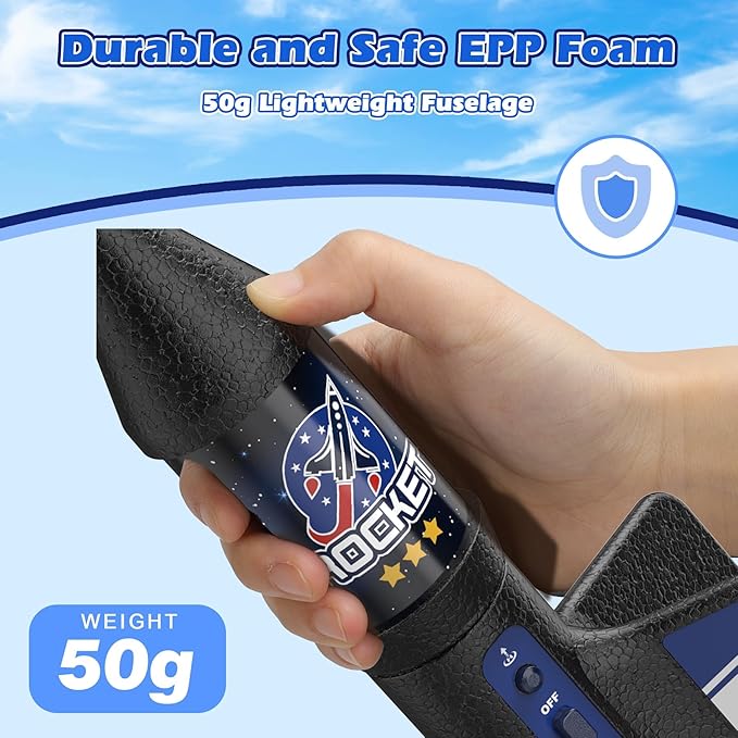 Rocket Launcher for Kids Automatic Launch 200 Feet Air Rocket Toy for Boy 10 Years Old Motorized Air Rocket with Safety Parachute and LED Outdoor Rocket Kits Toys Gifts for Kids Age 5-12