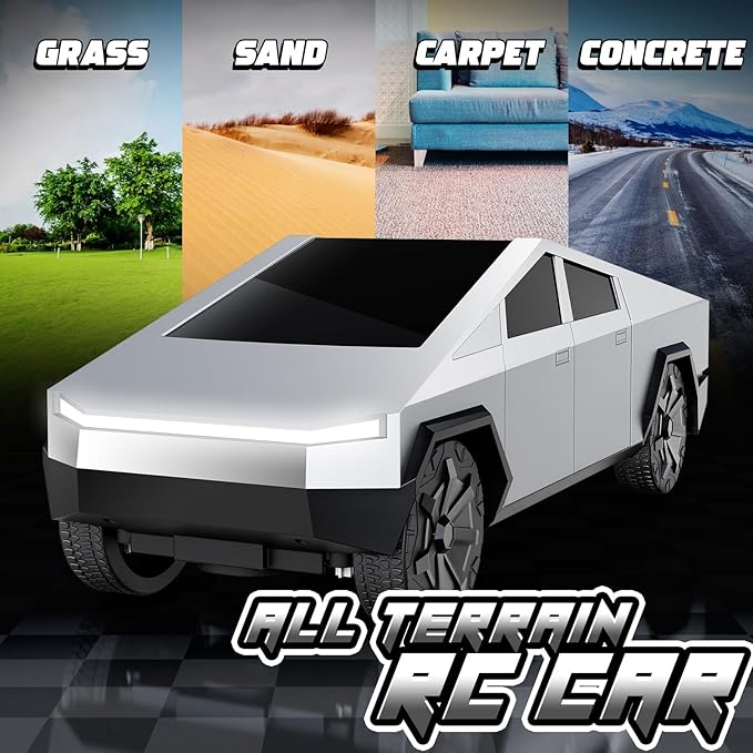 1:24 RC Car Toys - All Terrain High Speed Remote Control Car with Light and Loadspace, Electric Vehicle Toys for Kids, Gifts for Kids, Boys and Girls