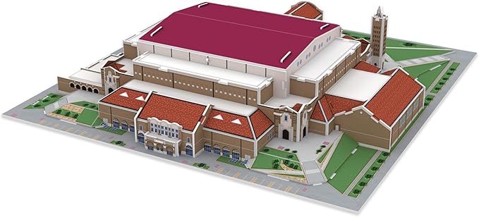 Pro Lion 3D Jigsaw Puzzle of Texas Tech Red Raiders Basketball Stadium - 81 Pieces | 2 Hour Build Time | Home of Texas Tech Basketball Team | NCAA Basketball Gifts for Boys, Men & Kids Aged 8 & Up