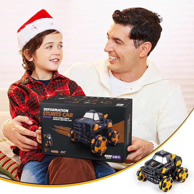 Transform Remote Control Car 1:16 Scale Transforming Remote Control Cars Toy for Kids 2.4Ghz 360° Rotating RC Stunt Rc for Boys Stunt Toy Car for Kids Age 3-5 5-7 4-6 6-8 8-12
