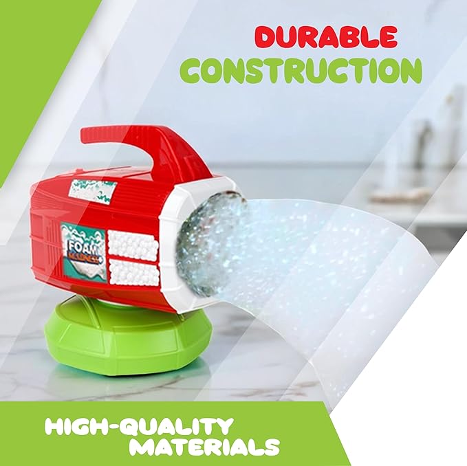 Bubble Foam Machine for Parties & Bath Fun - Portable Powerful Foam Maker with Rechargeable Battery for Outdoor & Indoor Play - Perfect for Kids Gift, Birthday,Ages 3 4 5 6 7 8 9 10 11 and Up