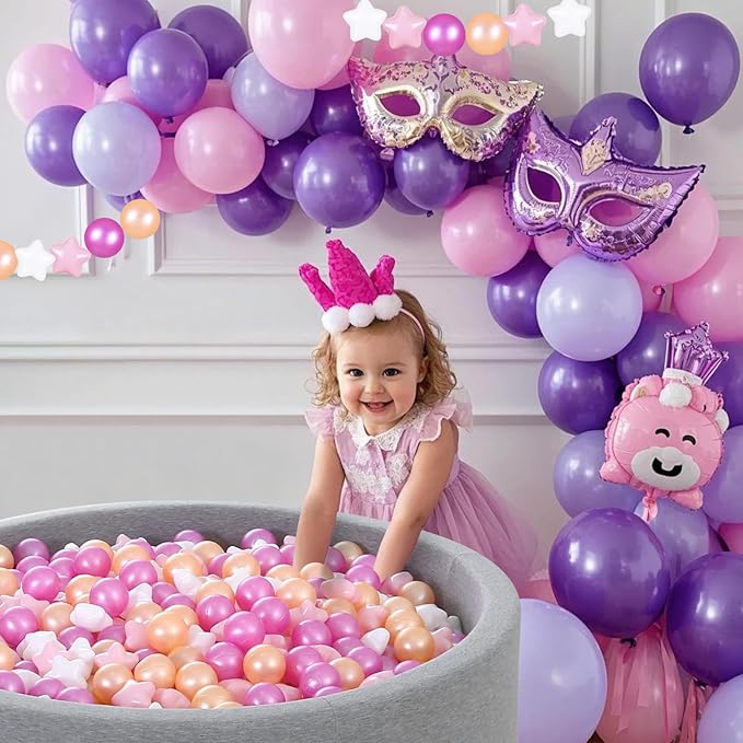Ball Pit Balls and Stars, 100 200 500 Pieces Plastic Toy Balls for Kids Toddllers Baby Girls Ball Pits, Bounce House, Play Tent, Baby Pool Water Toys,Party Banner Props